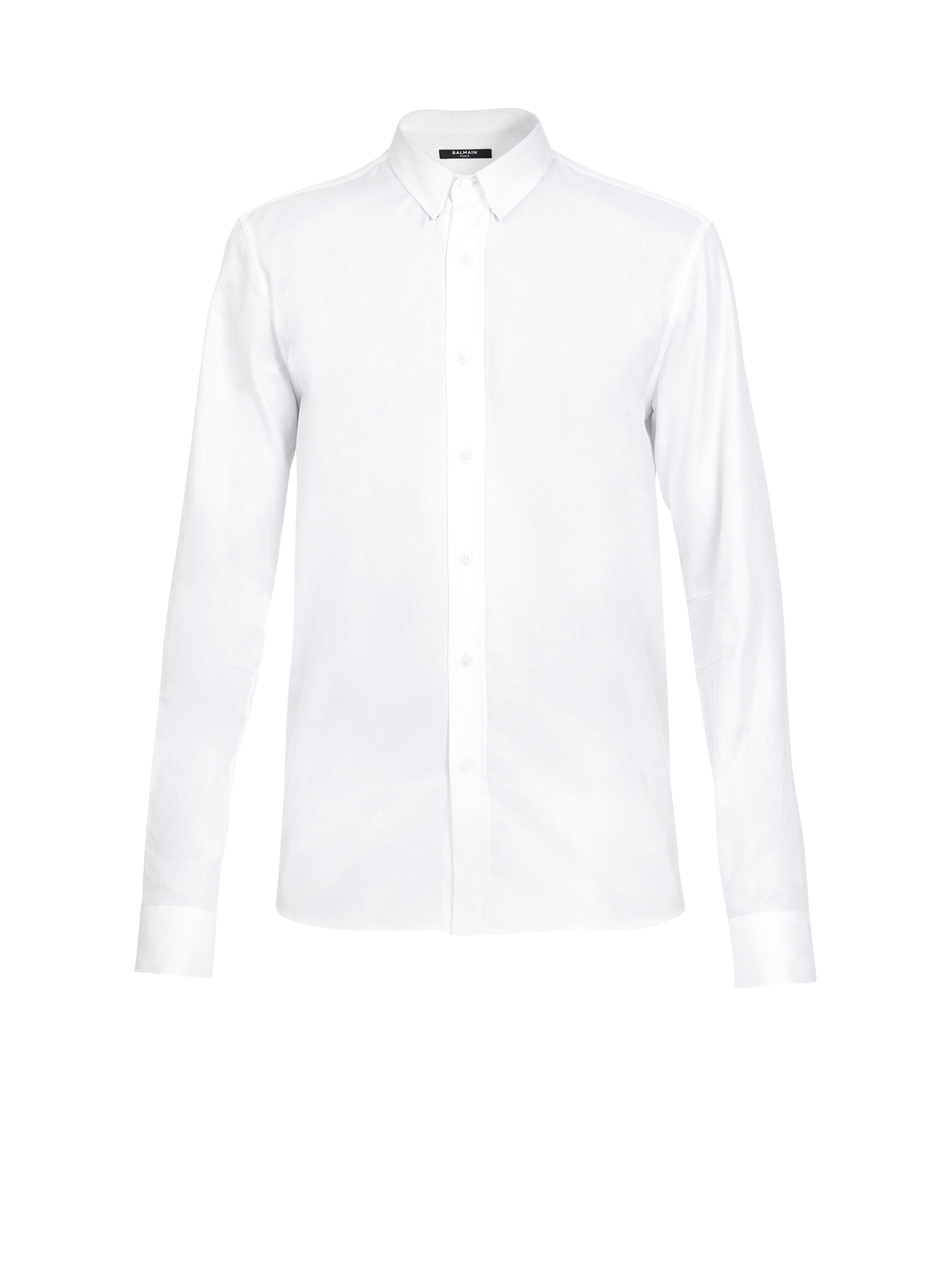 Fitted white cotton shirt - 1