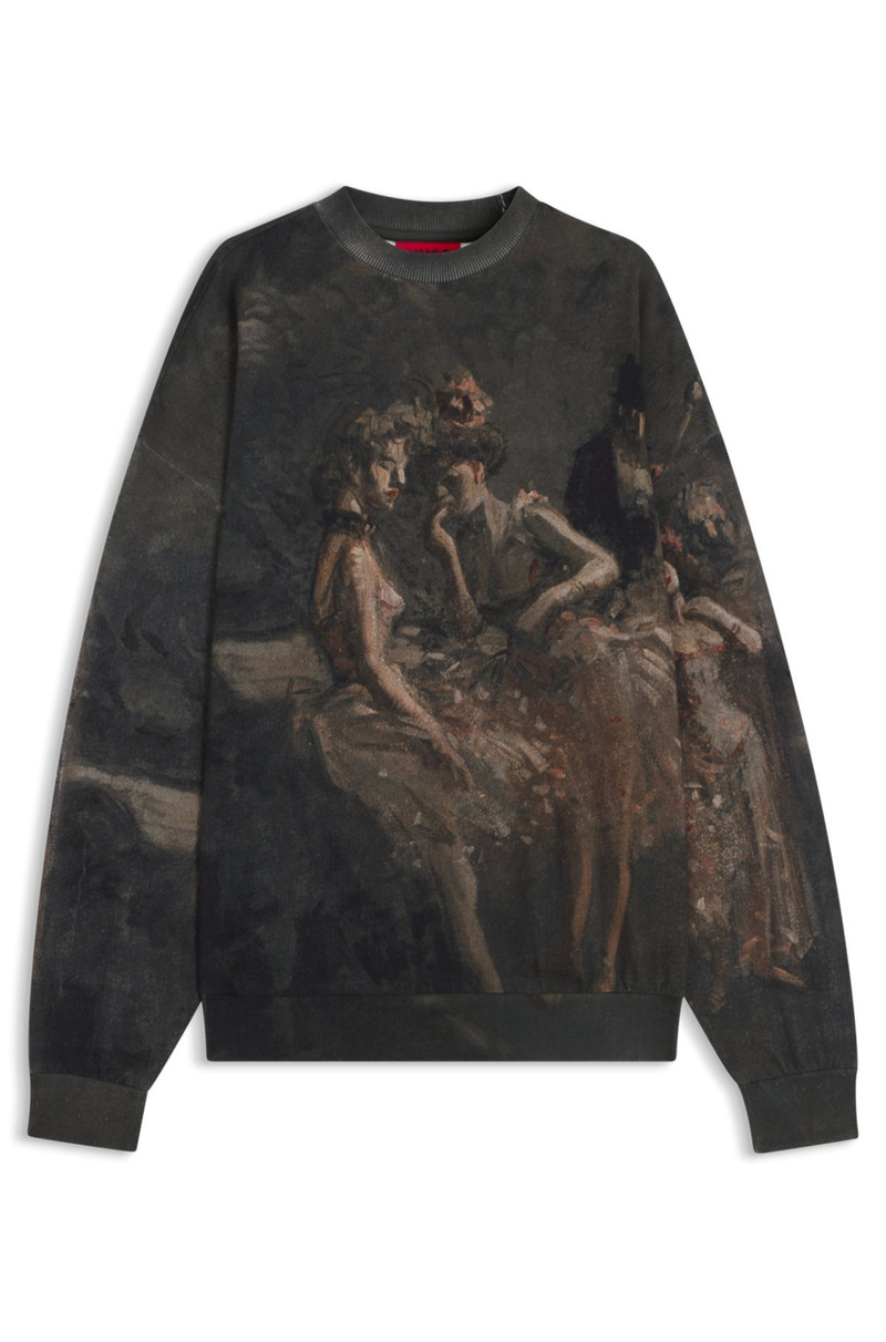 HUGO X APOH OVERSIZE-FIT는 BALLERINA PRINT를 가진 중단합니다 1