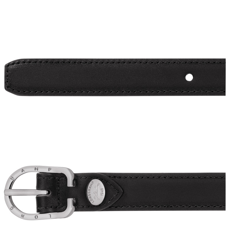 Longchamp Archive Ladies' belt Black - Leather outlook