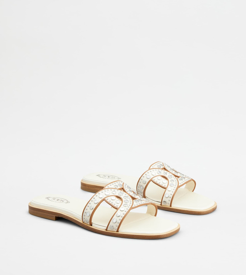 KATE SANDALS IN LEATHER - OFF WHITE 3