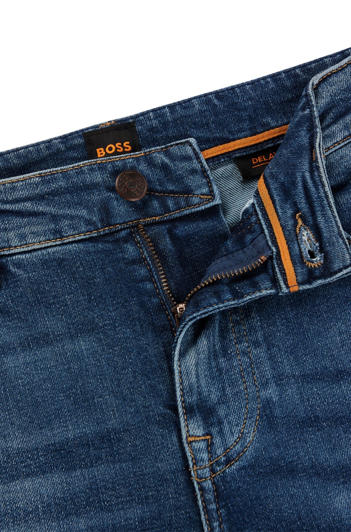 SLIM-FIT JEANS IN BLUE COMFORT-STRETCH DENIM - 6