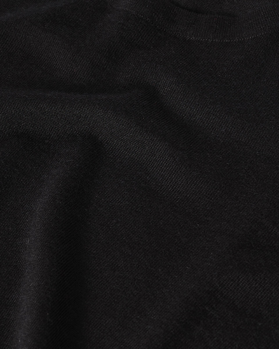 Superfine Cashmere Black T-Shirt - 6
