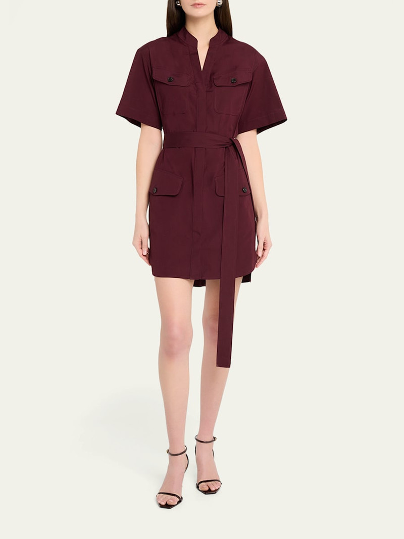A.L.C. Quinn Short-Sleeve Twill Shirtdress outlook