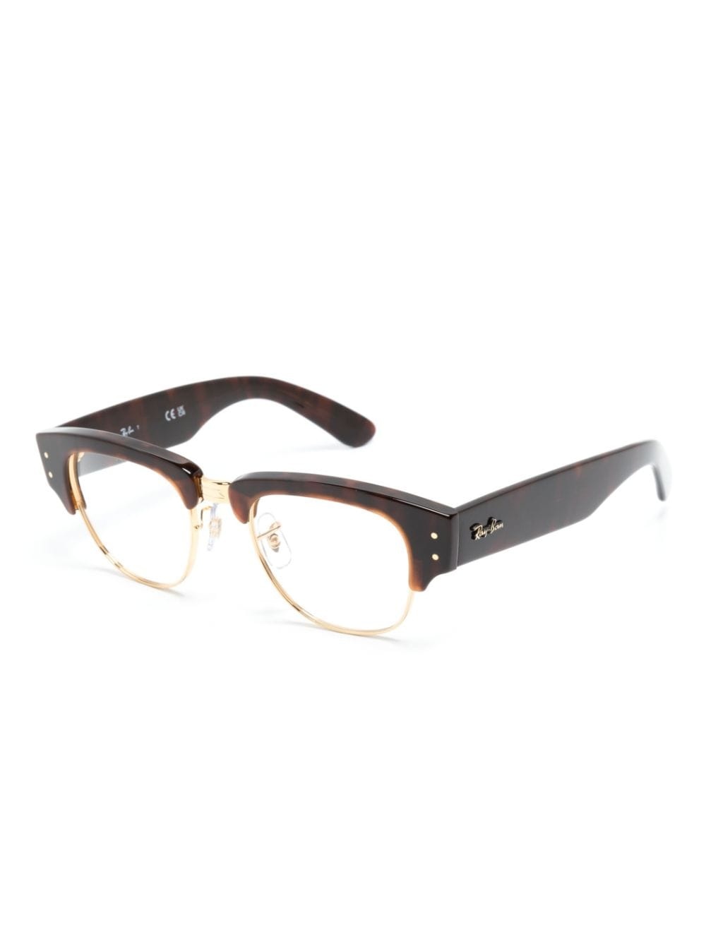 Mega Clubmaster tortoiseshell-effect glasses - 2