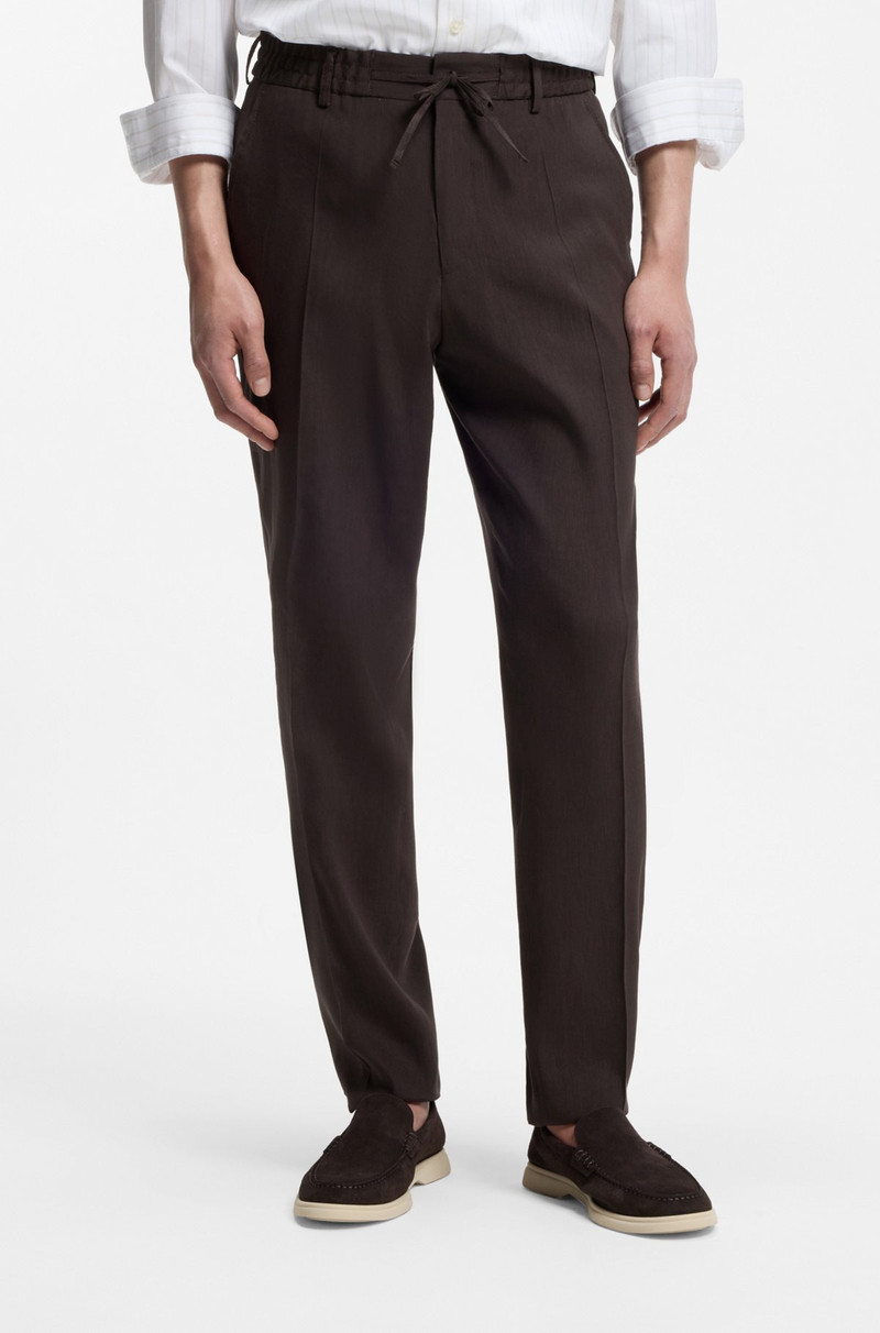 TAPERED-FIT TROUSERS IN A LINEN BLEND 2