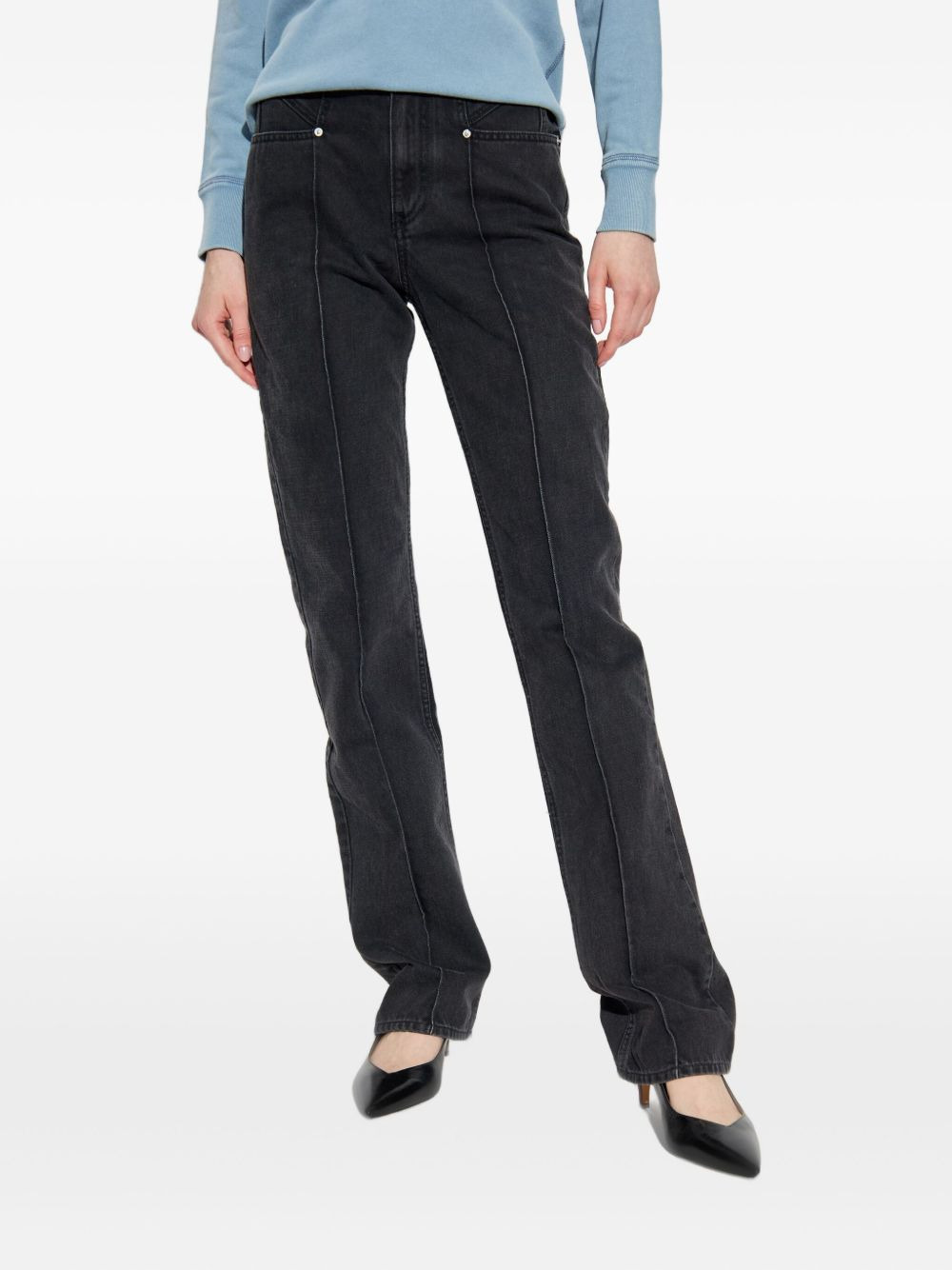 Vetan centre-seam straight-leg jeans - 3