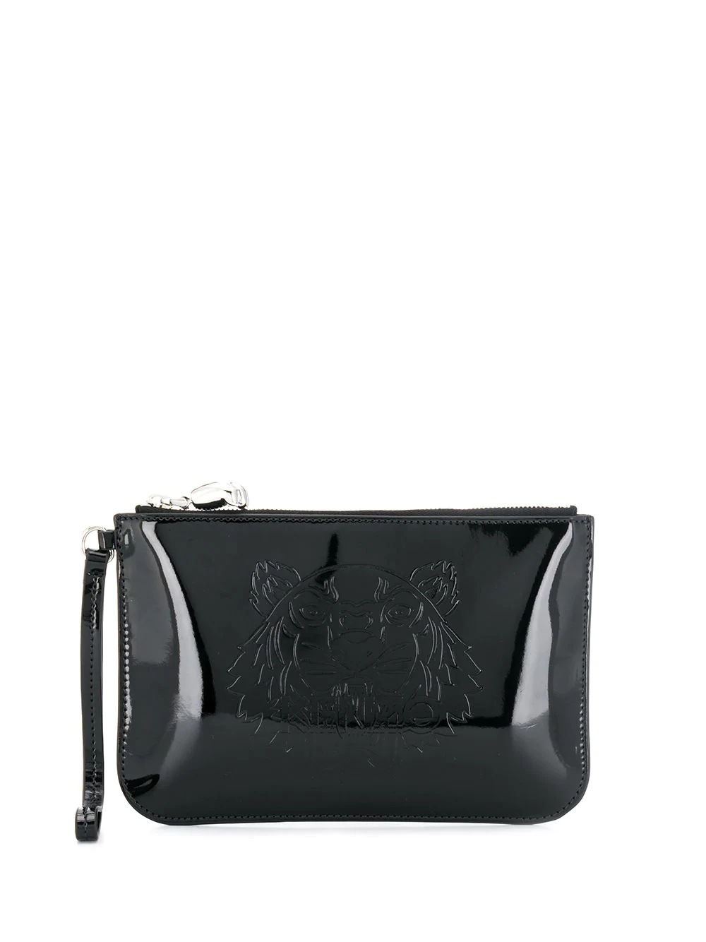 embossed logo clutch bag - 1