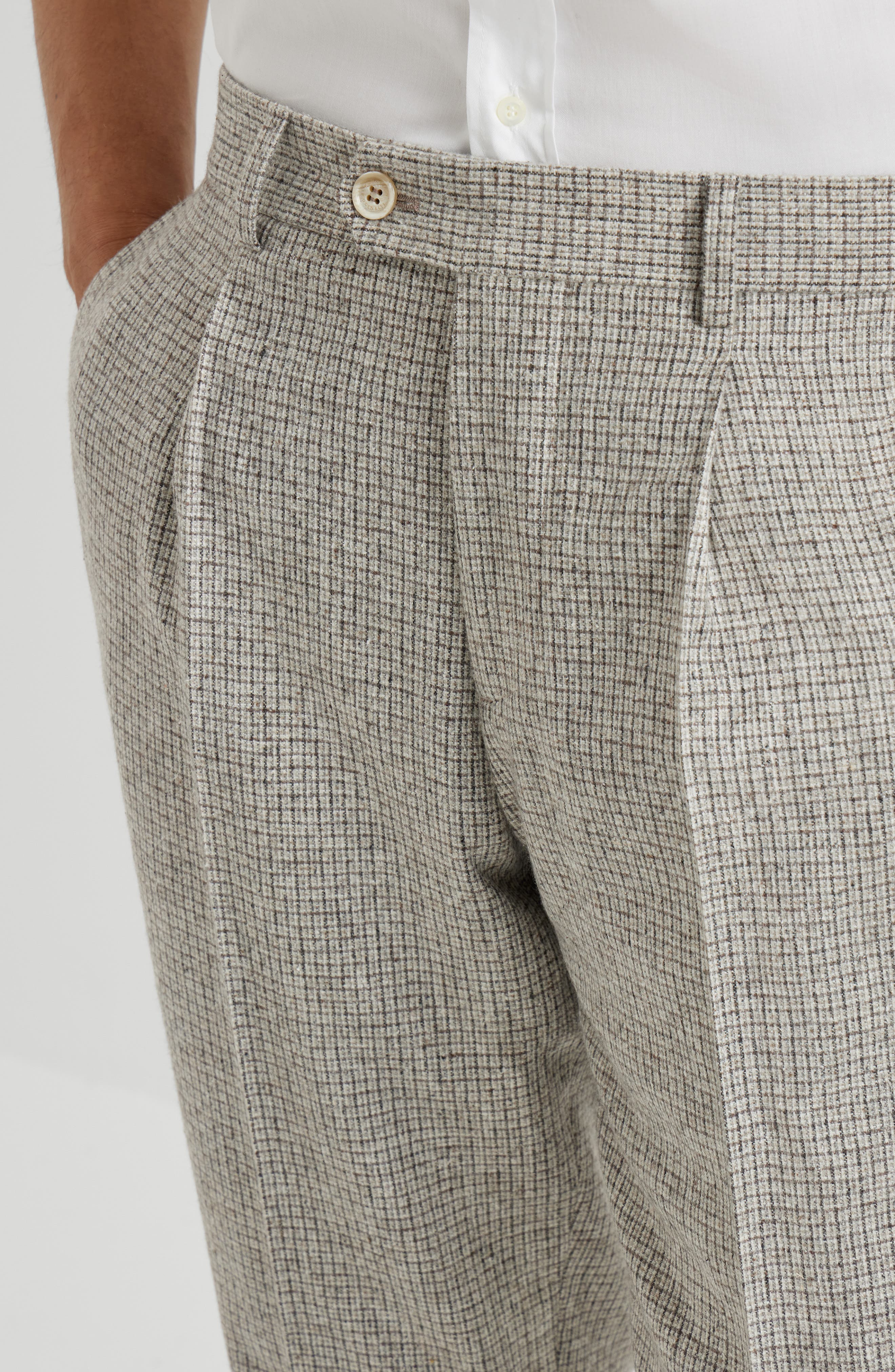Brunello Cucinelli Flannel trousers in Espresso at Nordstrom - 3