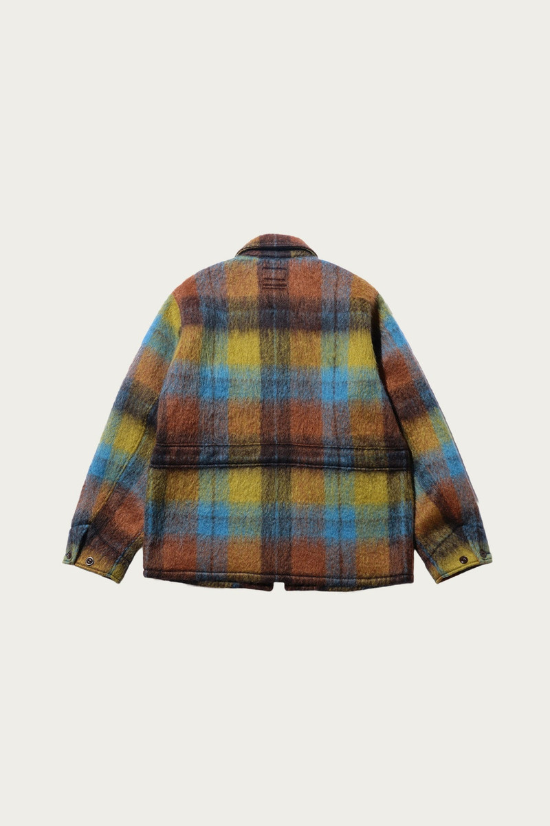 BEAMS PLUS Sports Jacket Wool Plaid - Brown/Turquoise outlook