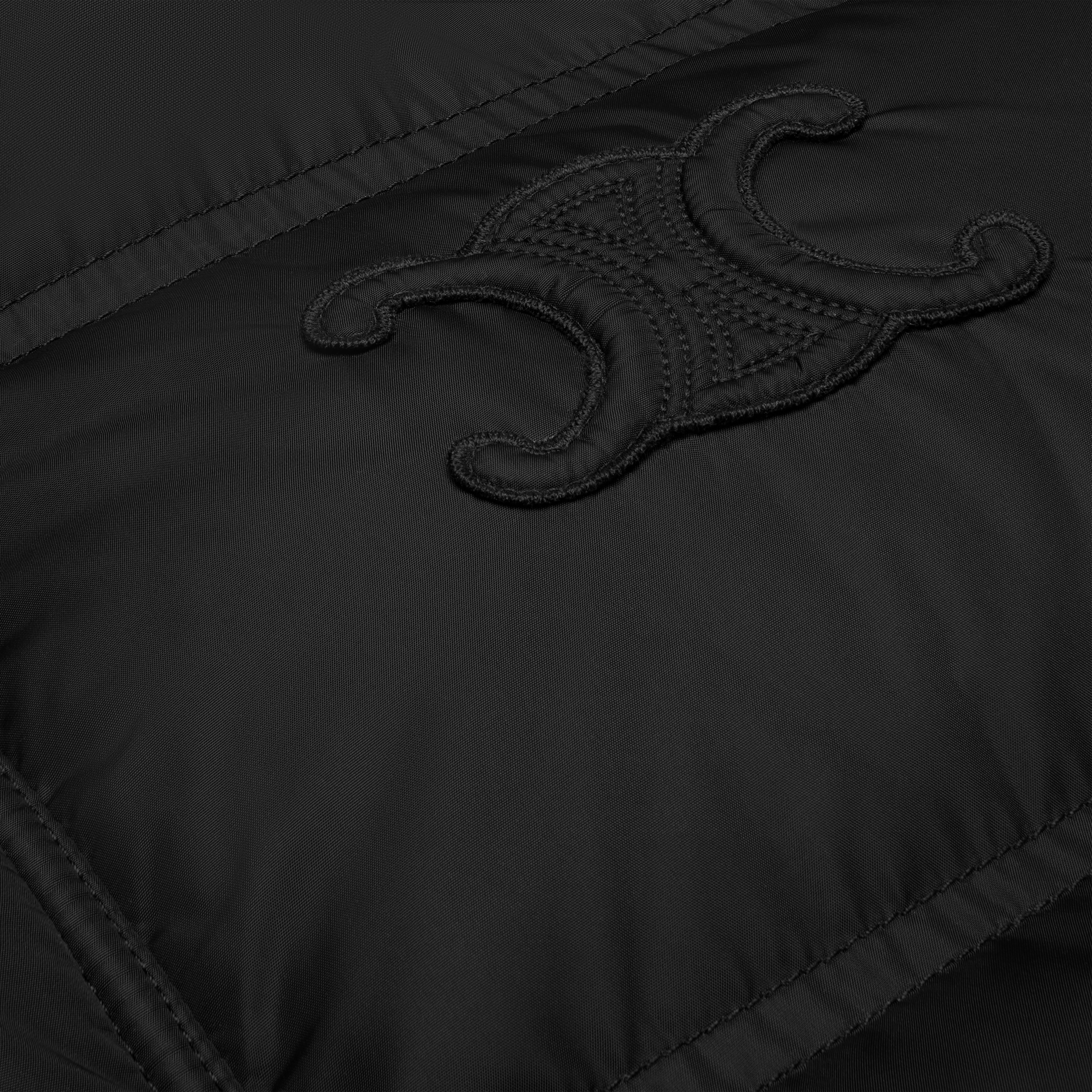 cropped triomphe down jacket in lightweight nylon - 4