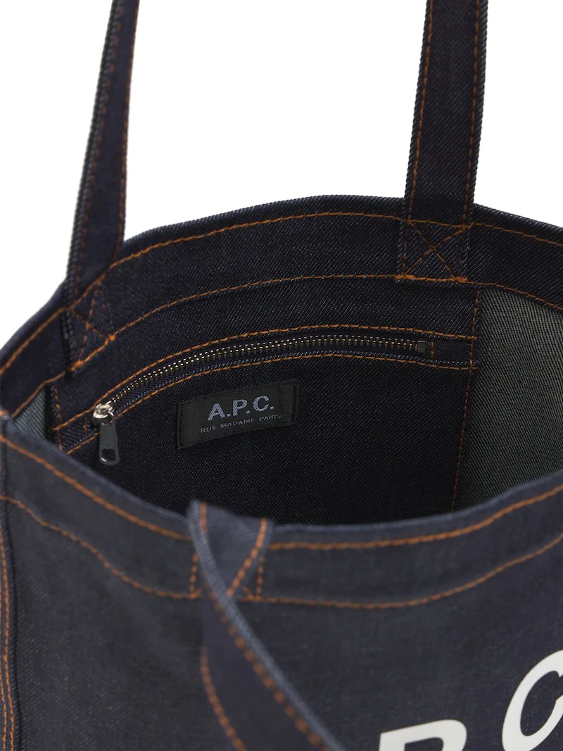 AXEL SMALL DENIM & LEATHER TOTE BAG - 7