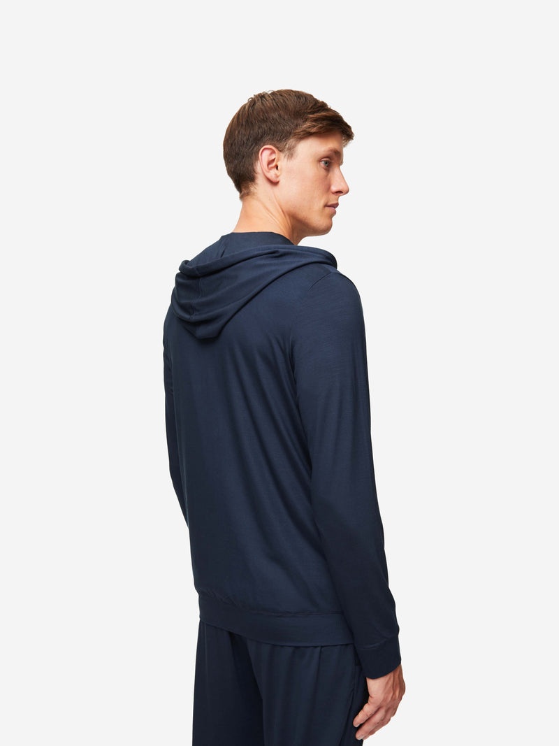 Men's Hoodie Basel Micro Modal Stretch Navy - 4