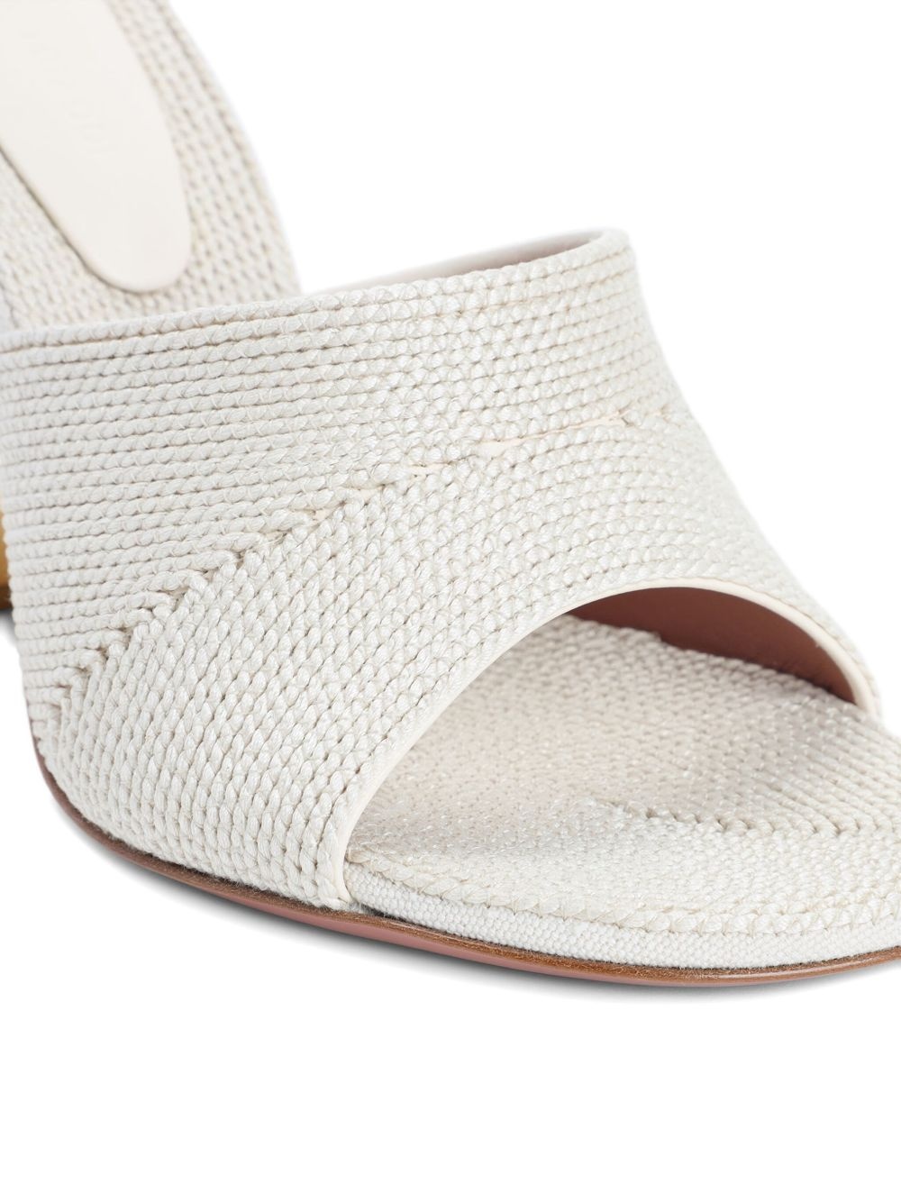 90mm leather heeled sandals - 4