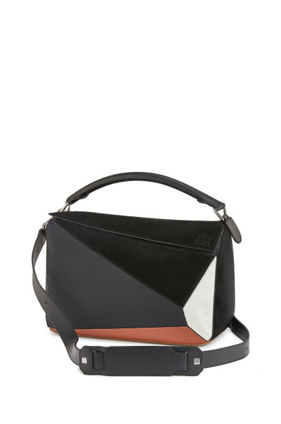 Loewe Large Puzzle bag in calfskin and suede outlook