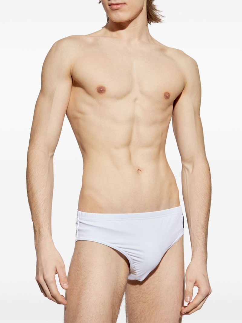 Balmain logo-appliqué swim briefs outlook