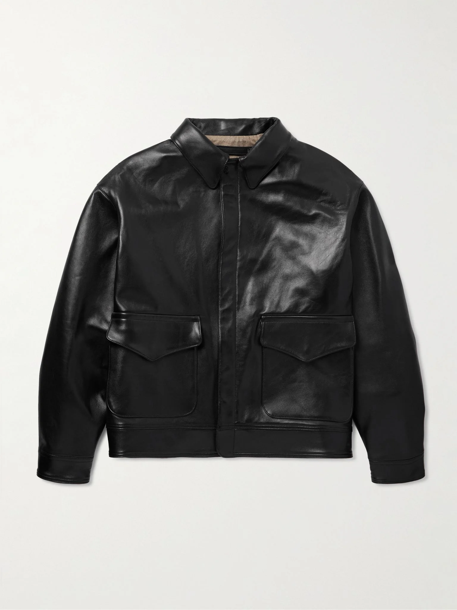 Type A-2 Leather Jacket Black - 1
