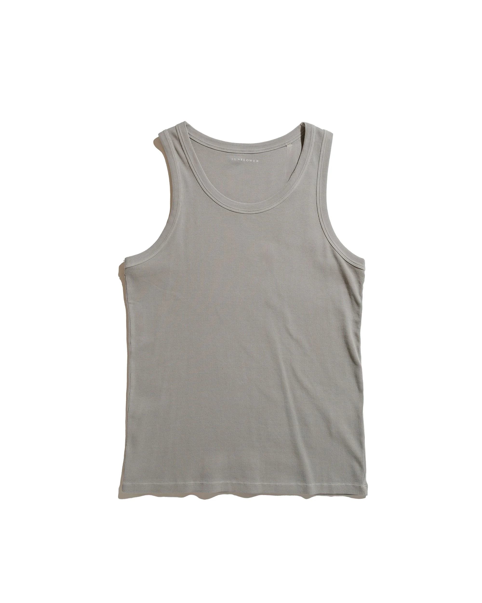 Rib Tank Top Grey - 1