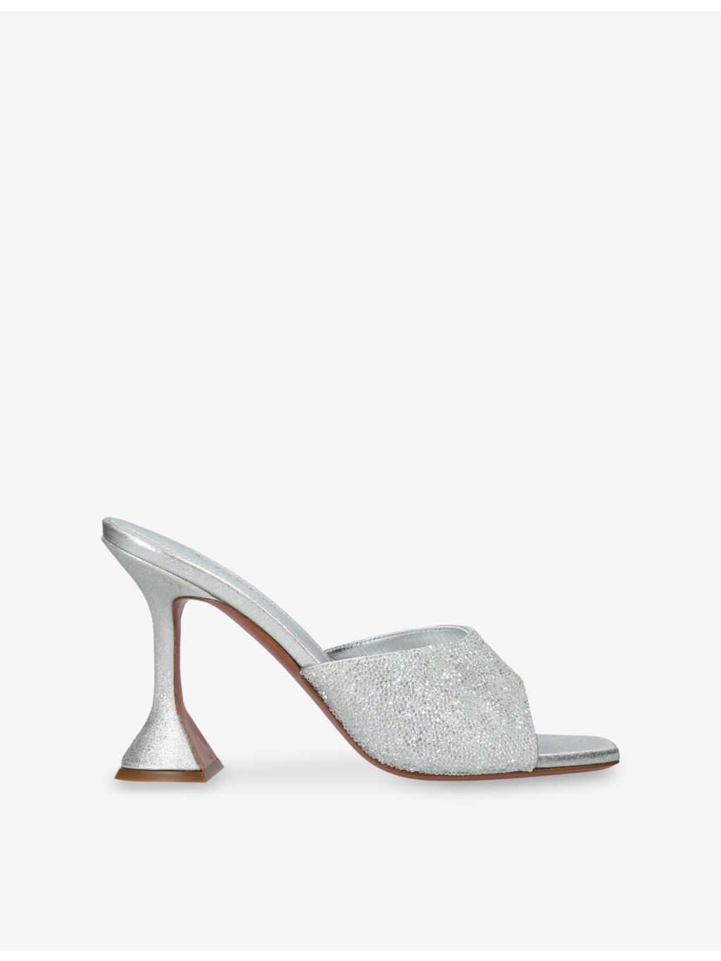 Lupita 95 Crystal-Mesh and Suede Heeled Mules - 1