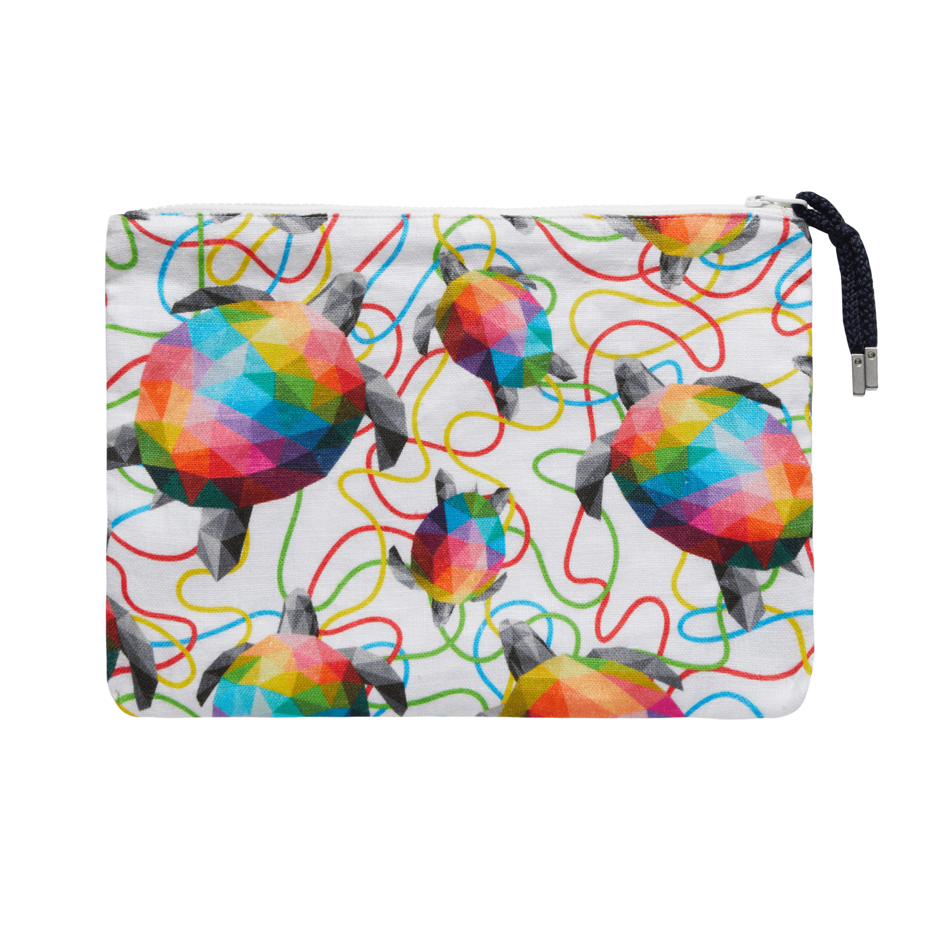 Linen Beach Pouch Tortugas - Vilebrequin x Okuda San Miguel - 2