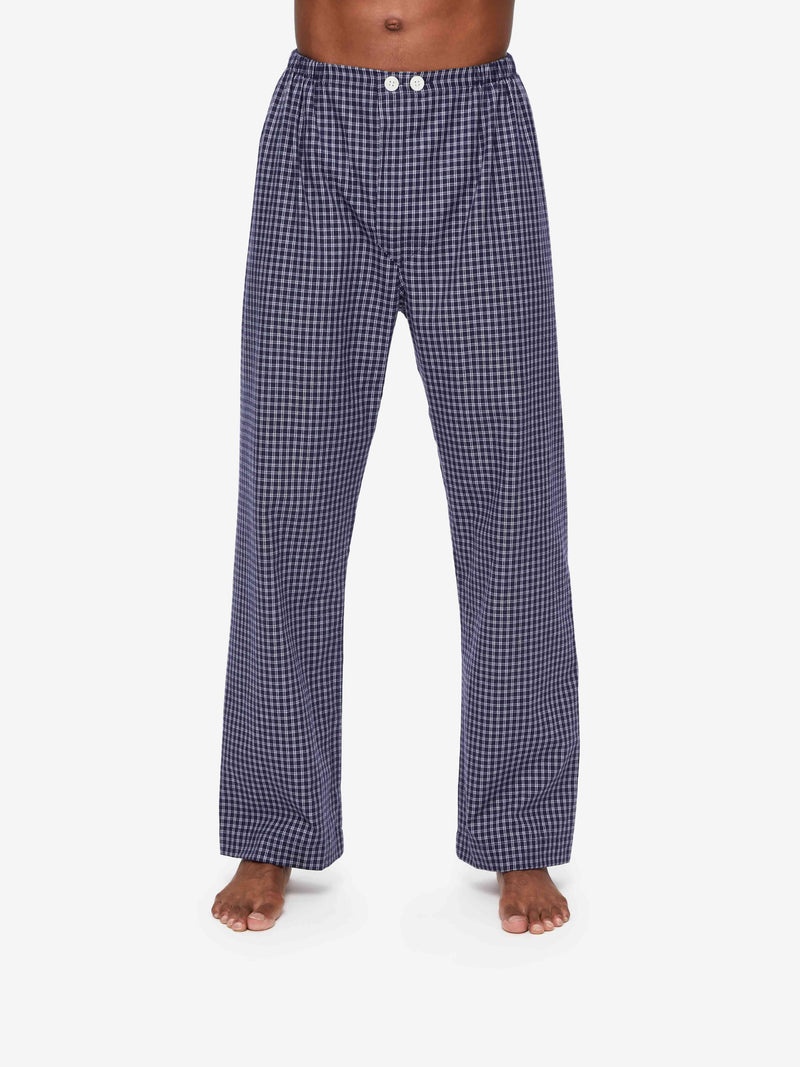 Men's Classic Fit Pyjamas Braemar 32 Brushed Cotton Navy - 7