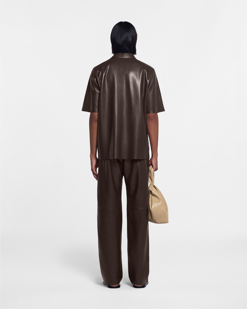 ARIC - OKOBOR™ alt-leather pants - Coffee ground 3