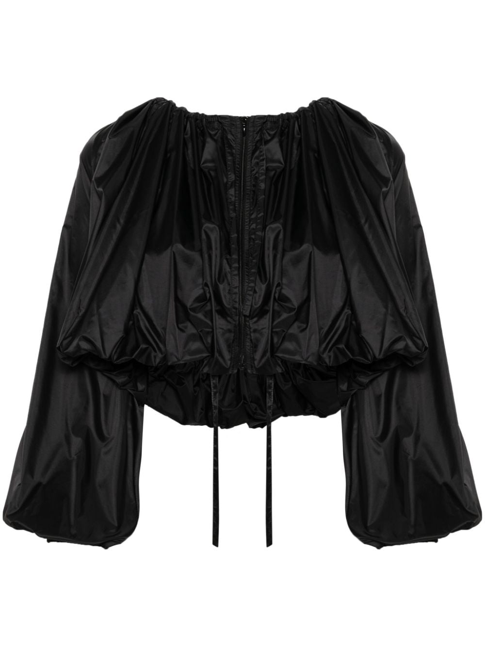 cropped balloon jacket - 1