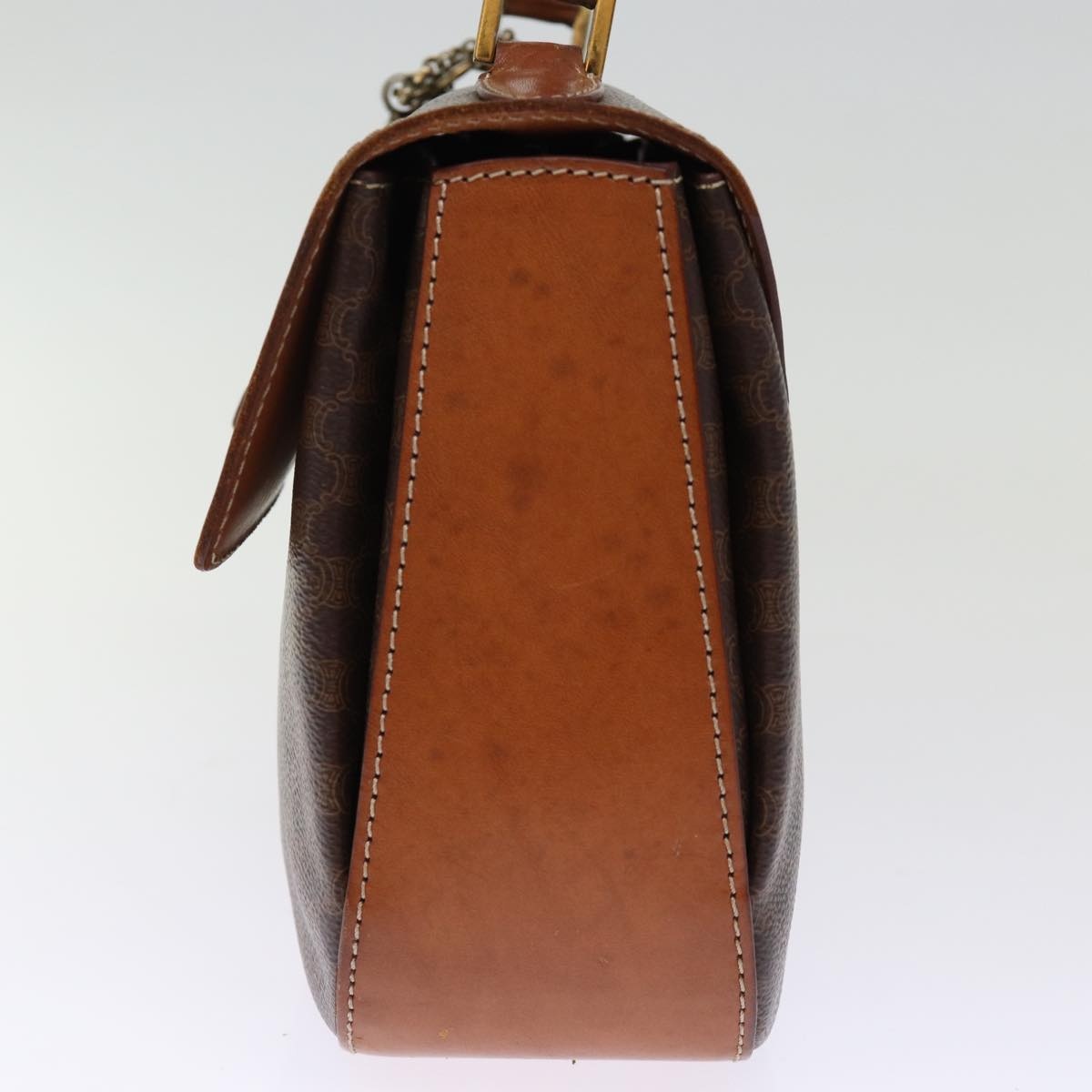 CELINE Macadam Canvas Hand Bag Pvc Brown - 5
