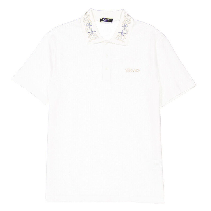 Versace Greca-Collar Polo Shirt - 5