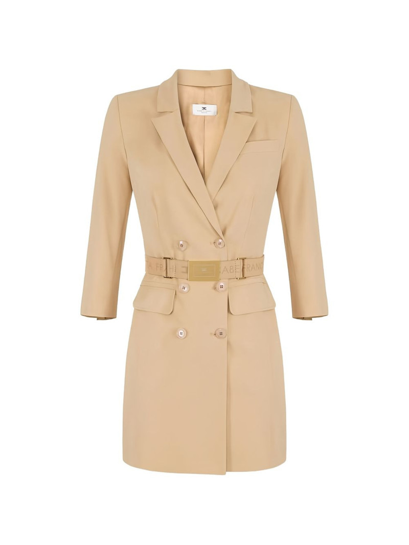 lapel belted mini dress 1