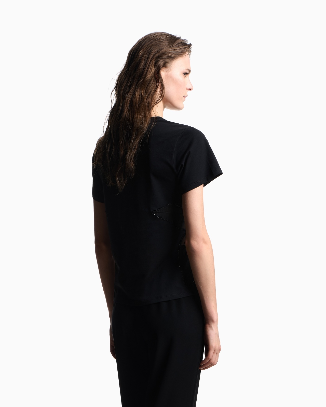 ASV SUPIMA JERSEY T-SHIRT WITH TULLE INSERTS - 3