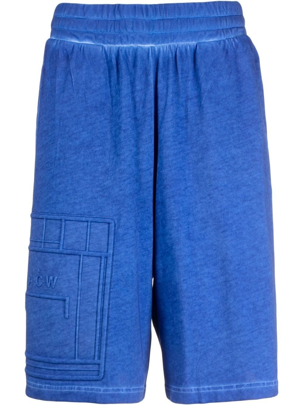 debossed-logo elasticated-waist Bermuda shorts - 1