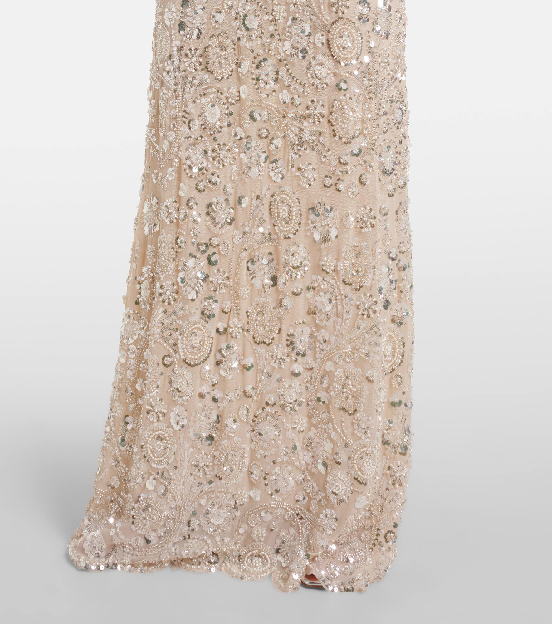 Sequined floral maxi dress - 5