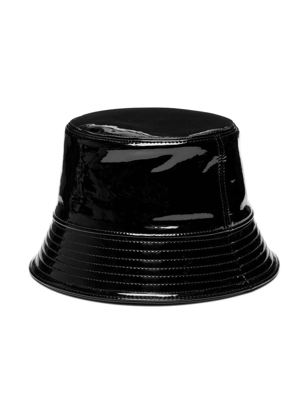 triangle-logo leather bucket hat - 2