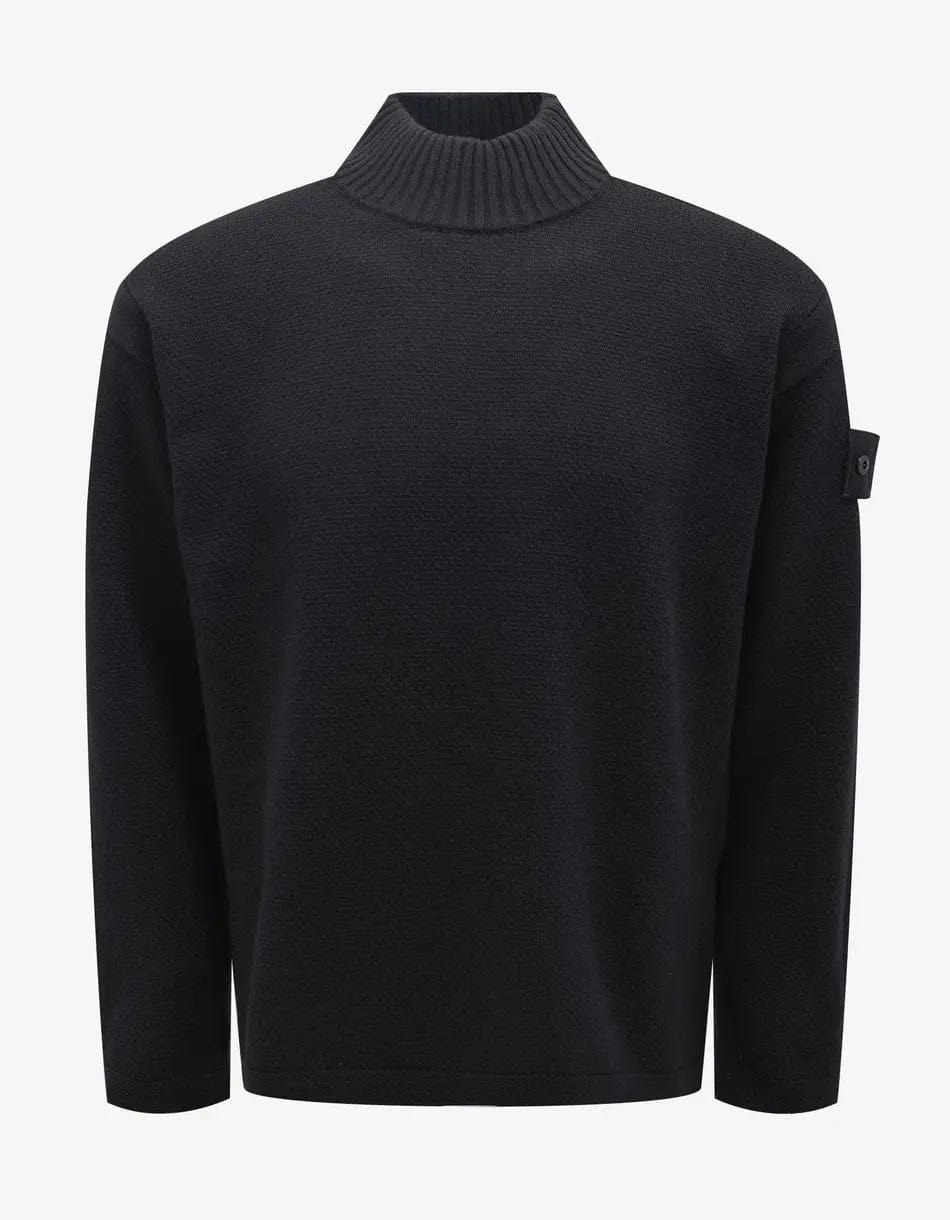 Stone Island Shadow Project Black Roll-neck Sweater - 1