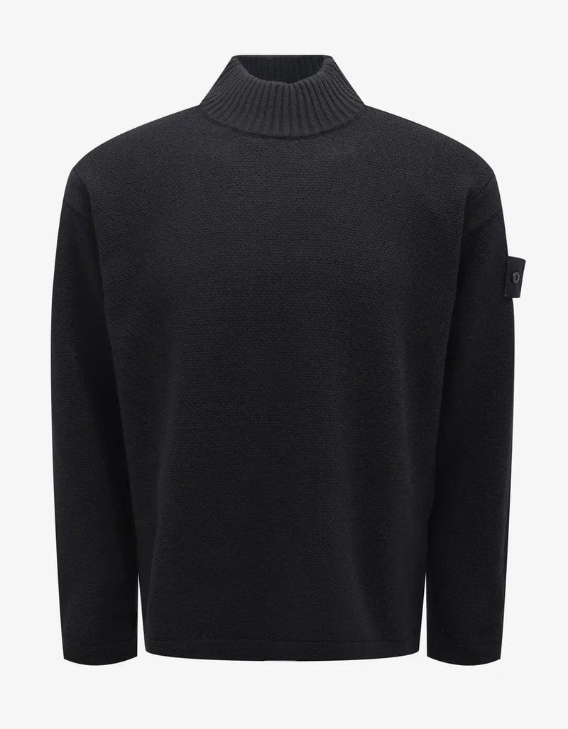 Stone Island Shadow Project Black Roll-neck Sweater 1