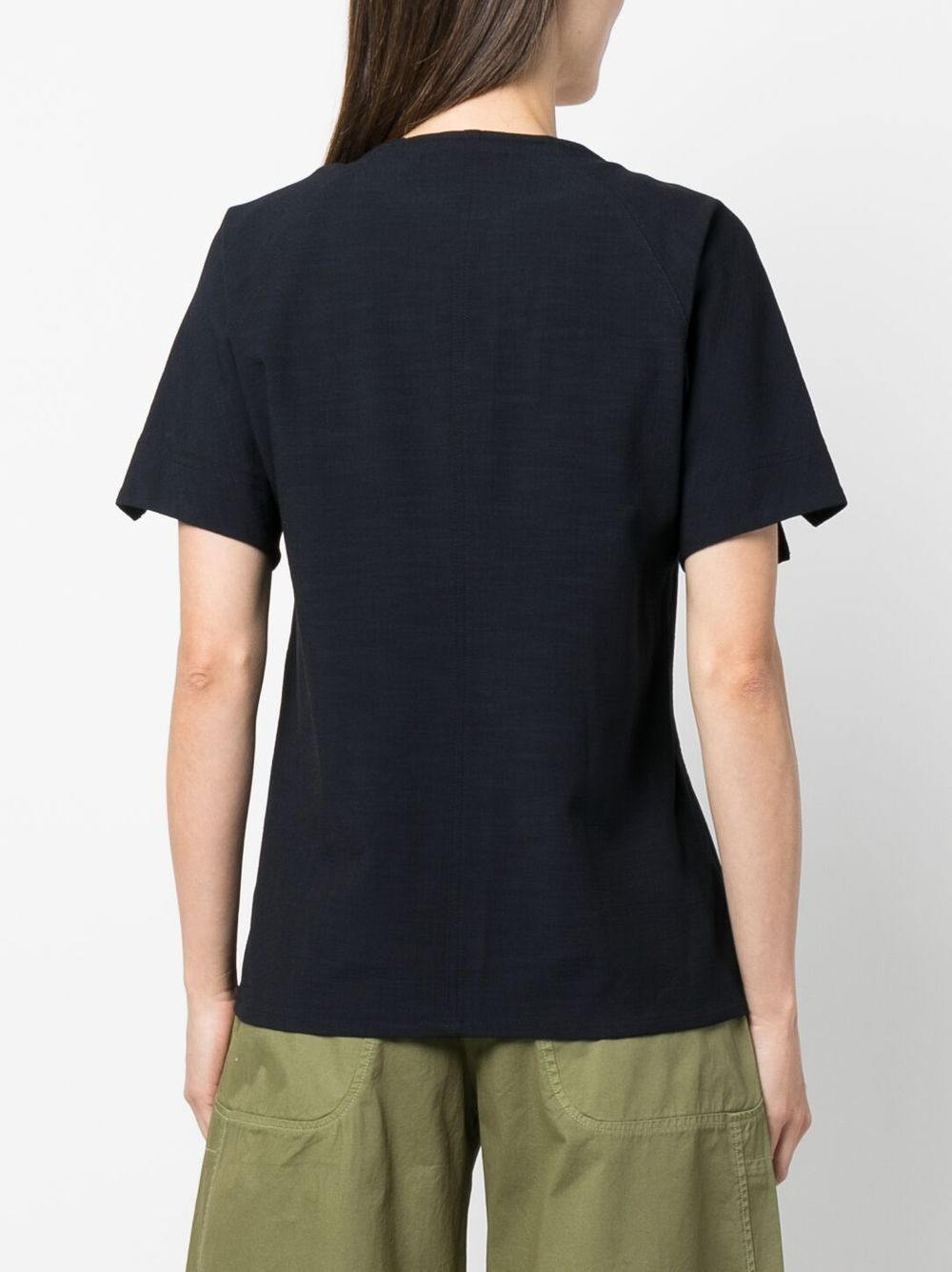 round-neck short-sleeve blouse - 4