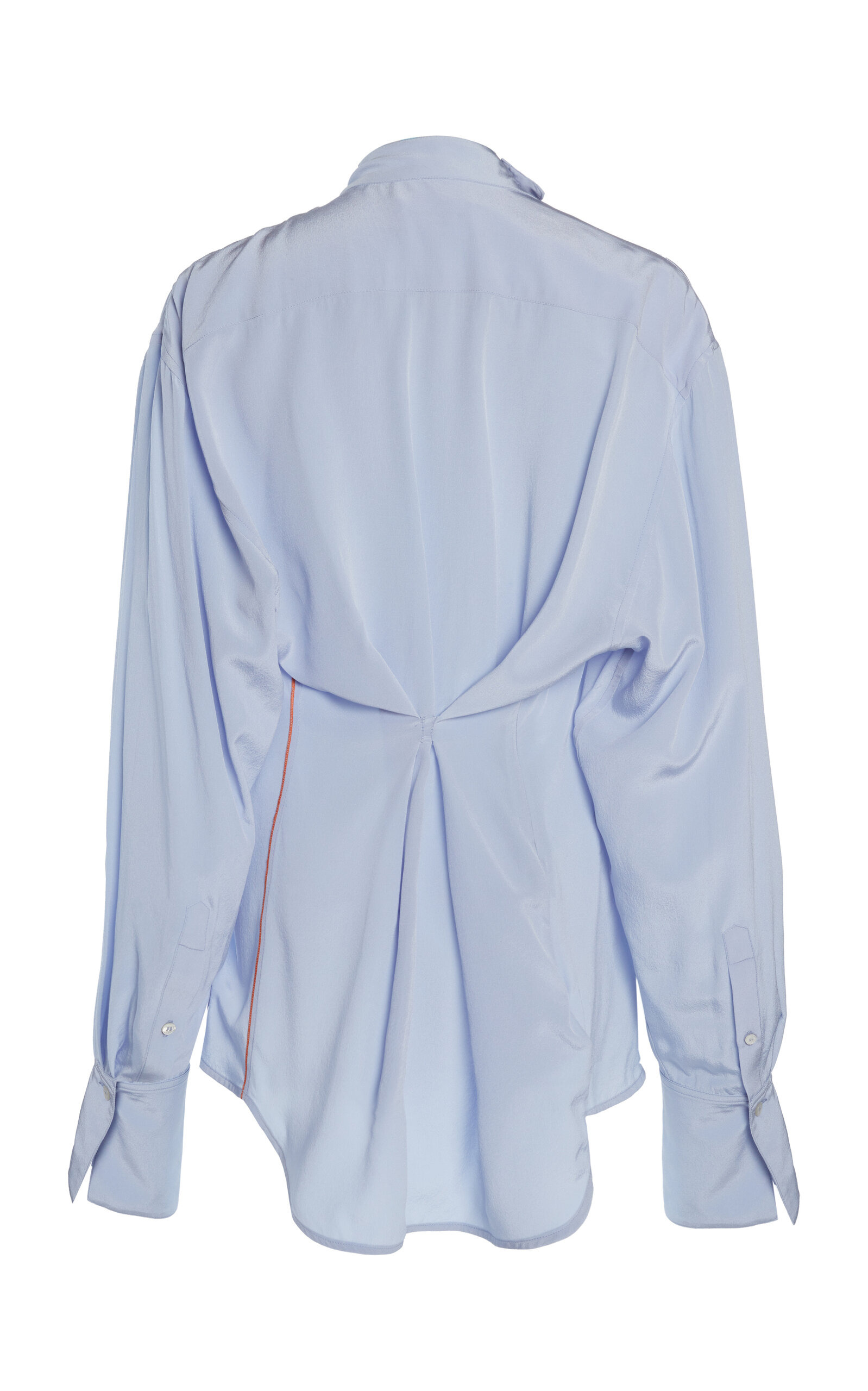 Draped Silk Top light blue - 2