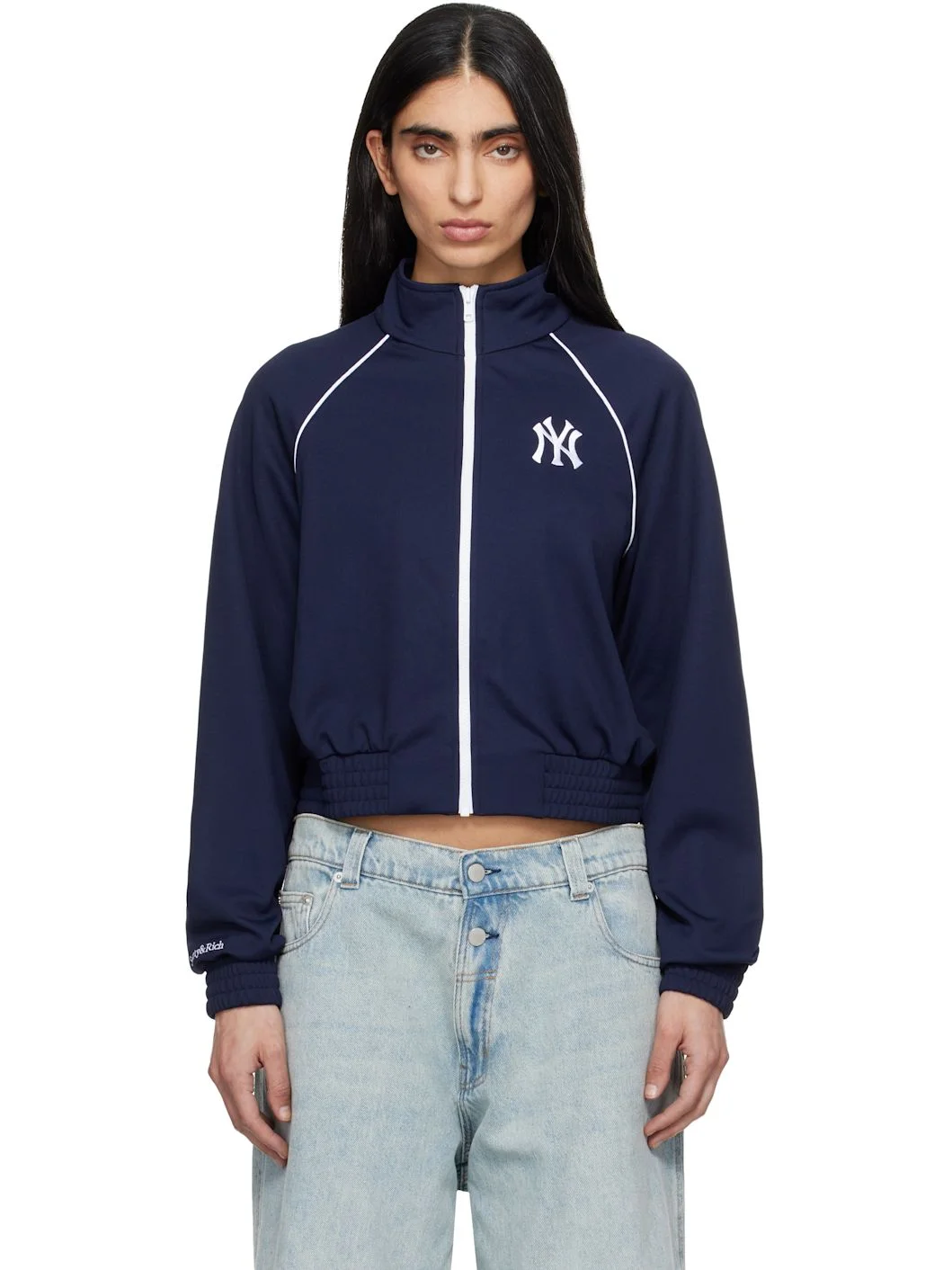 Navy '47 Edition Heritage Yankees Serif Retro Track Jacket - 1