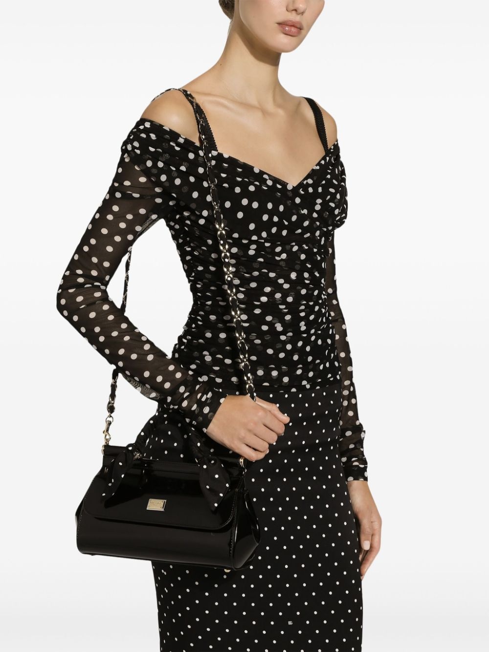 polka-dot tulle top - 6