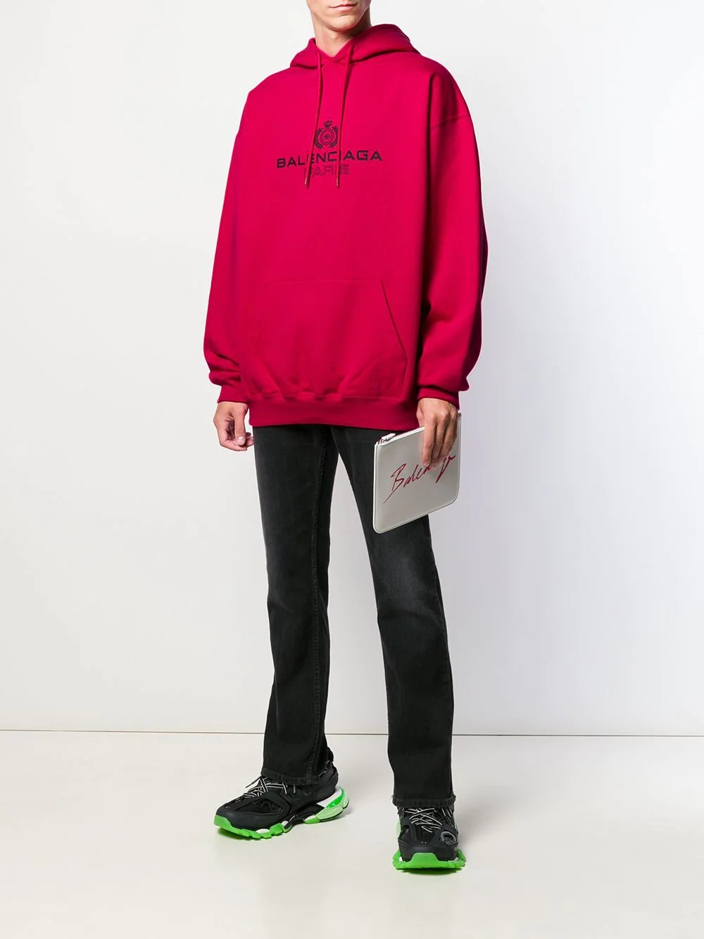 oversized logo hoodie - 2