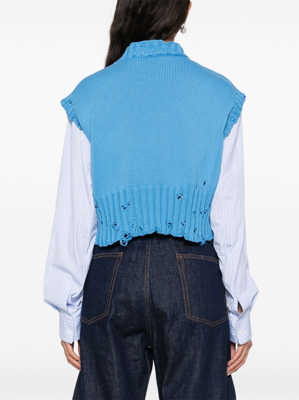 crew-neck sleeveless sweater - 4