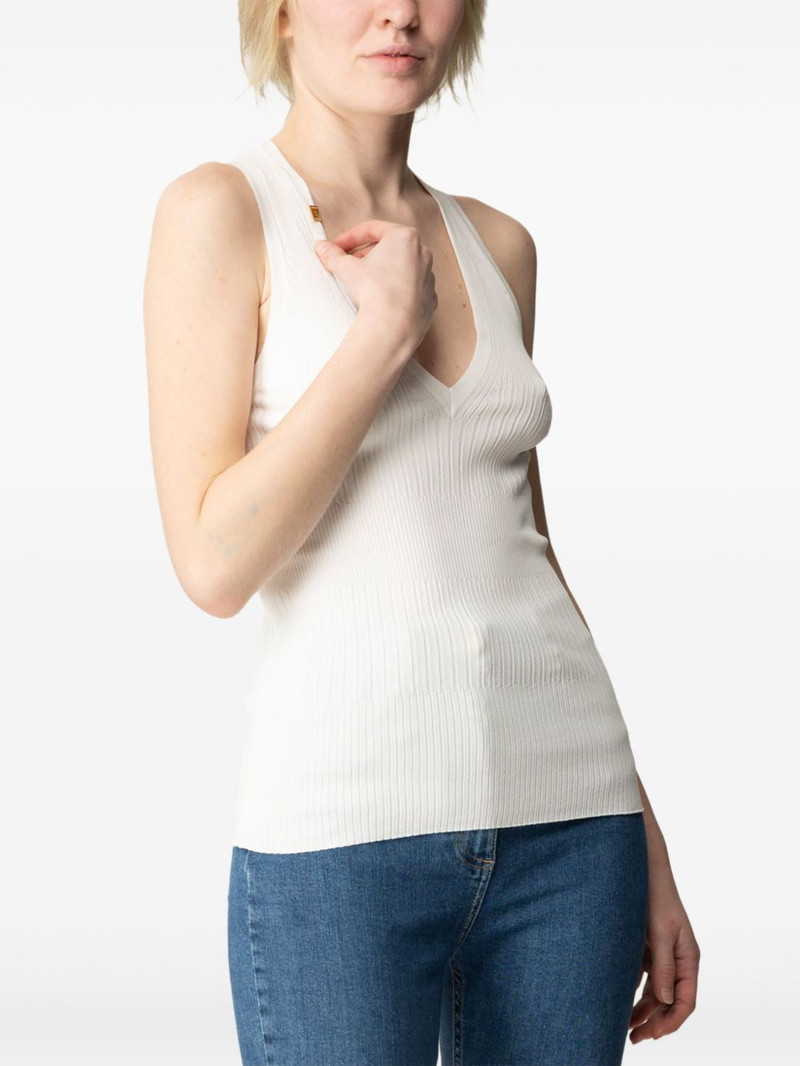 ribbed V-neck top 4