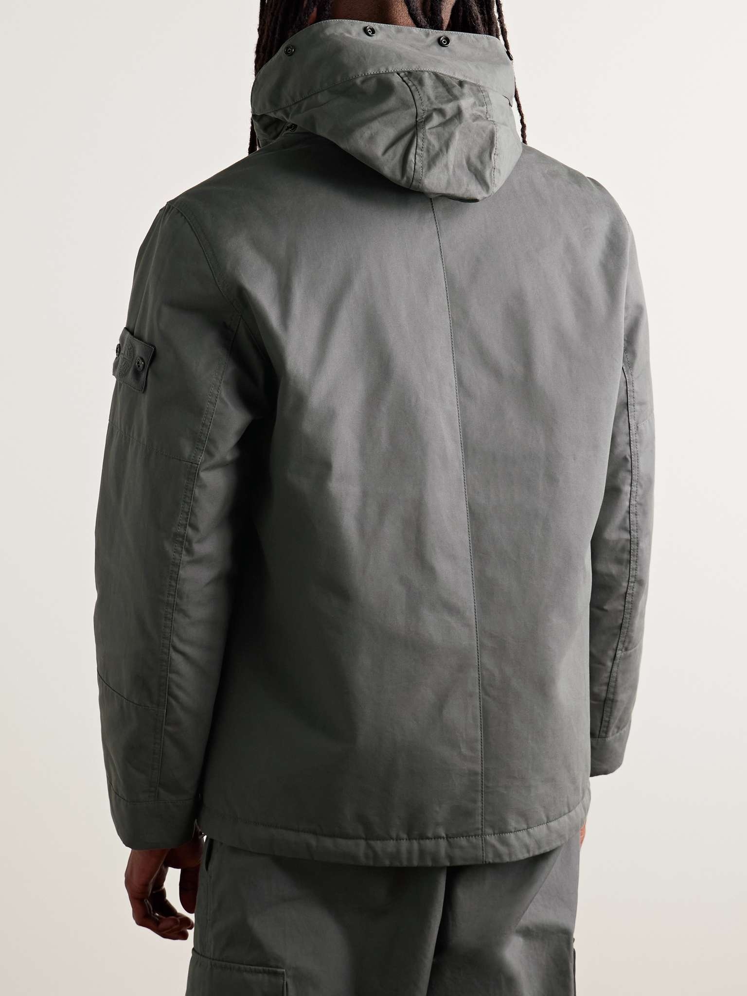 Ghost Logo-Appliquéd Padded Cotton-Canvas Hooded Field Jacket - 6