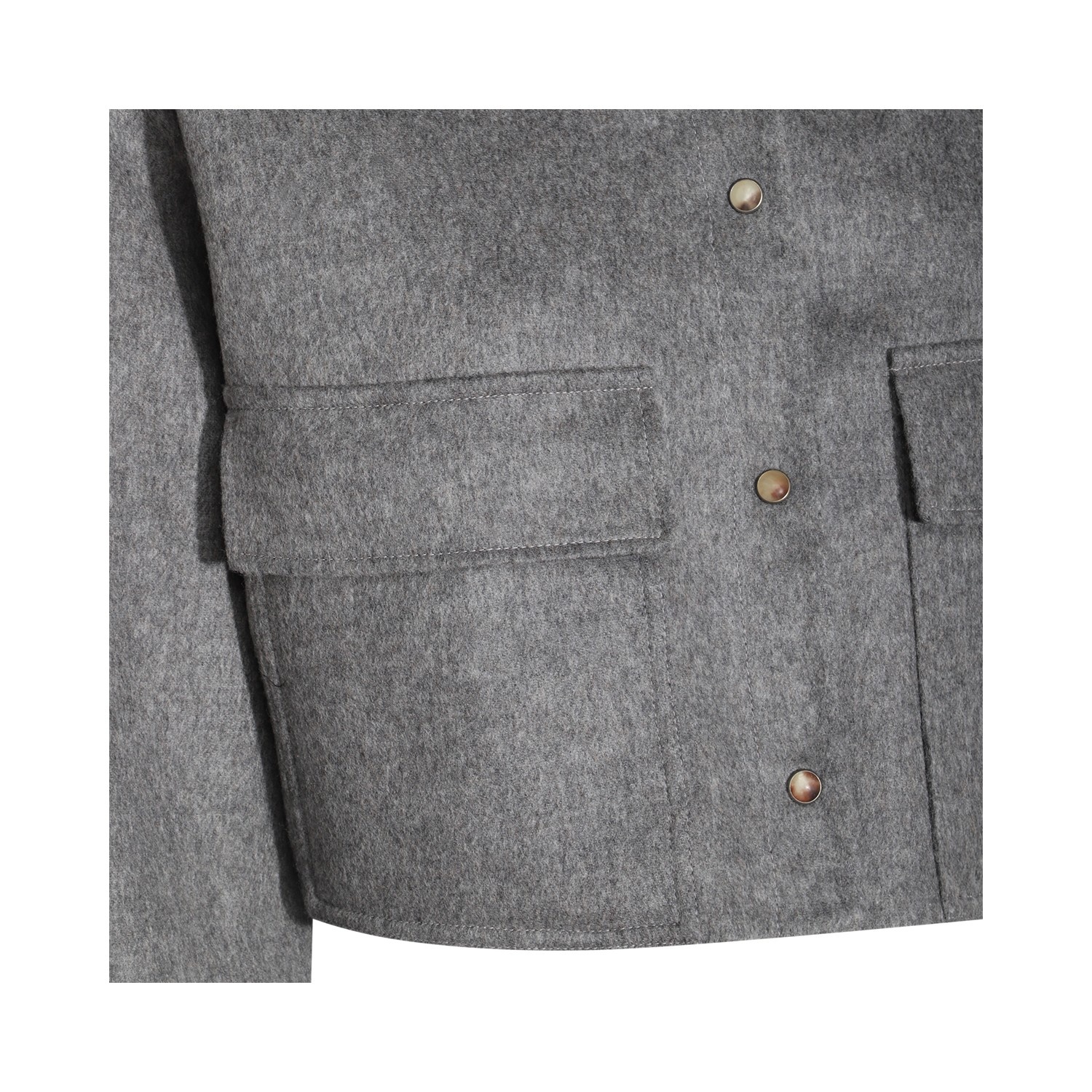 LIGHT GREY WOOL SHIRT - 3