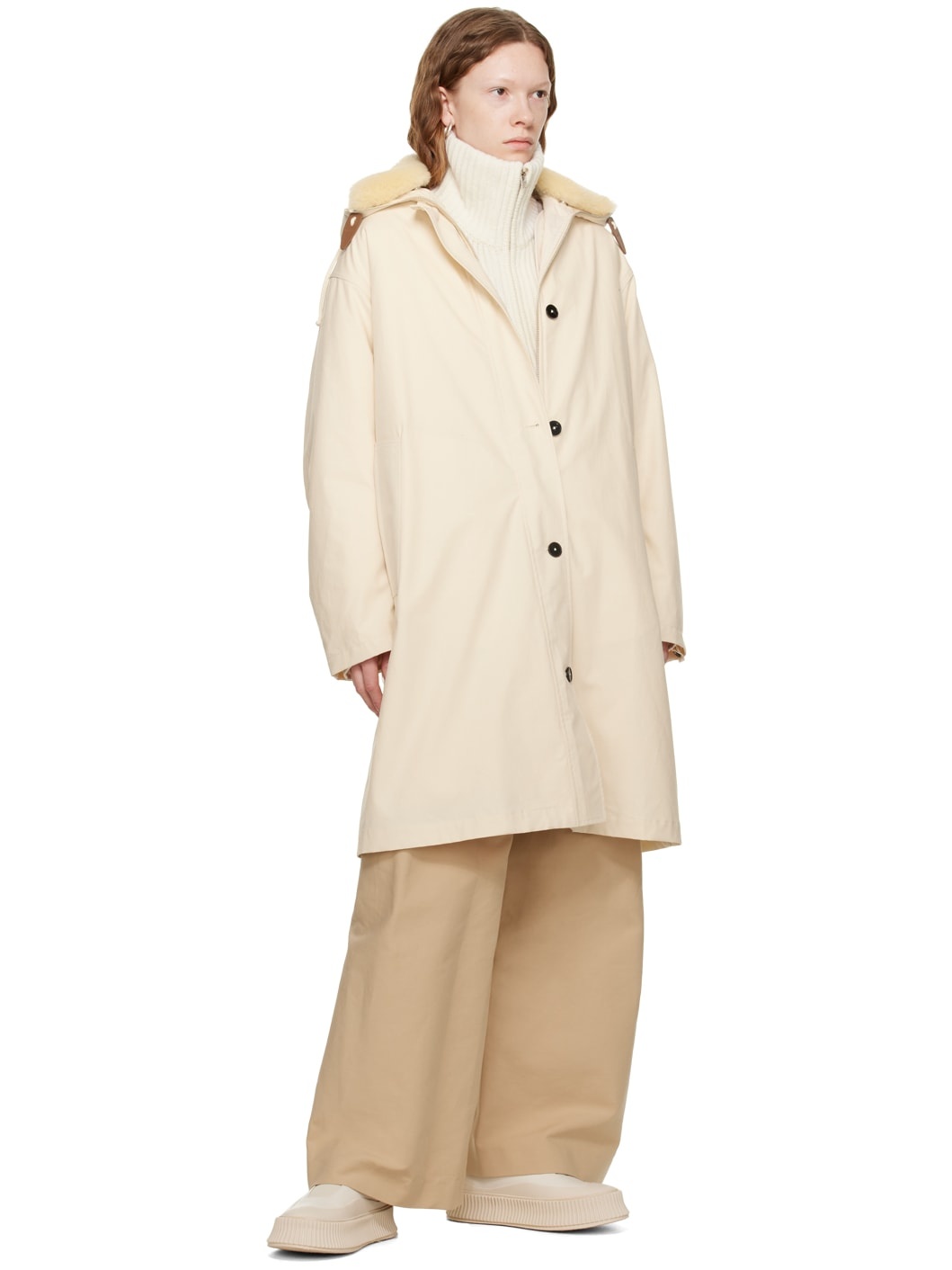Beige Hooded Parka - 4
