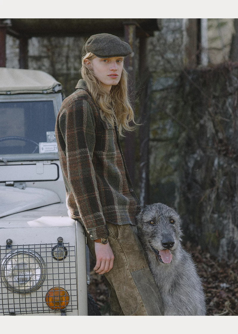 Plaid Wool-Cashmere Workshirt Sweater 6