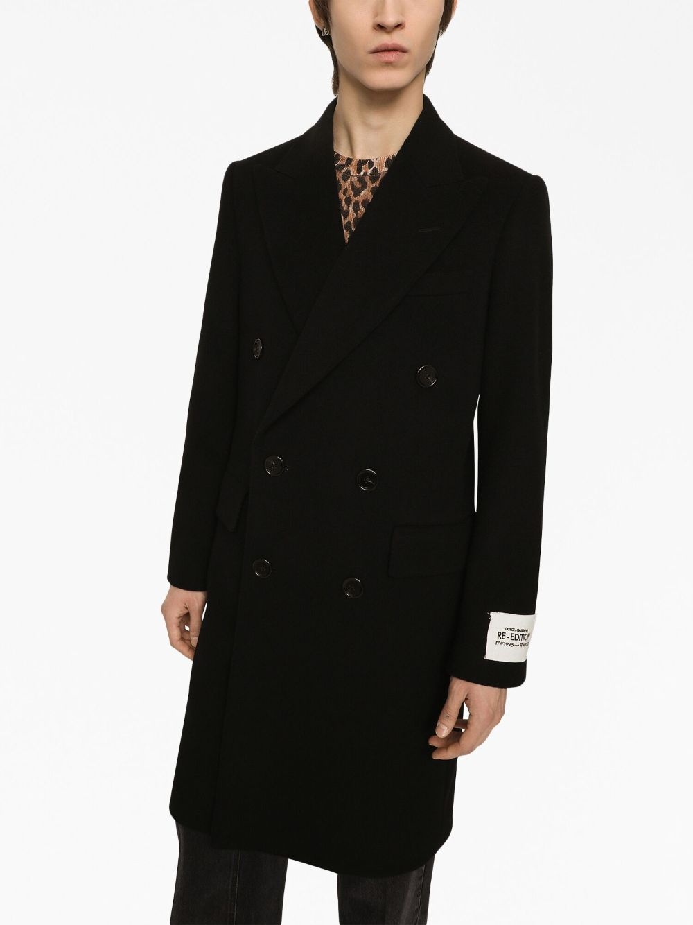 double-breasted wool coat - 5