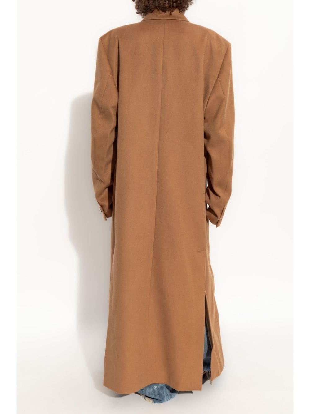 double breasted wool coat - 4