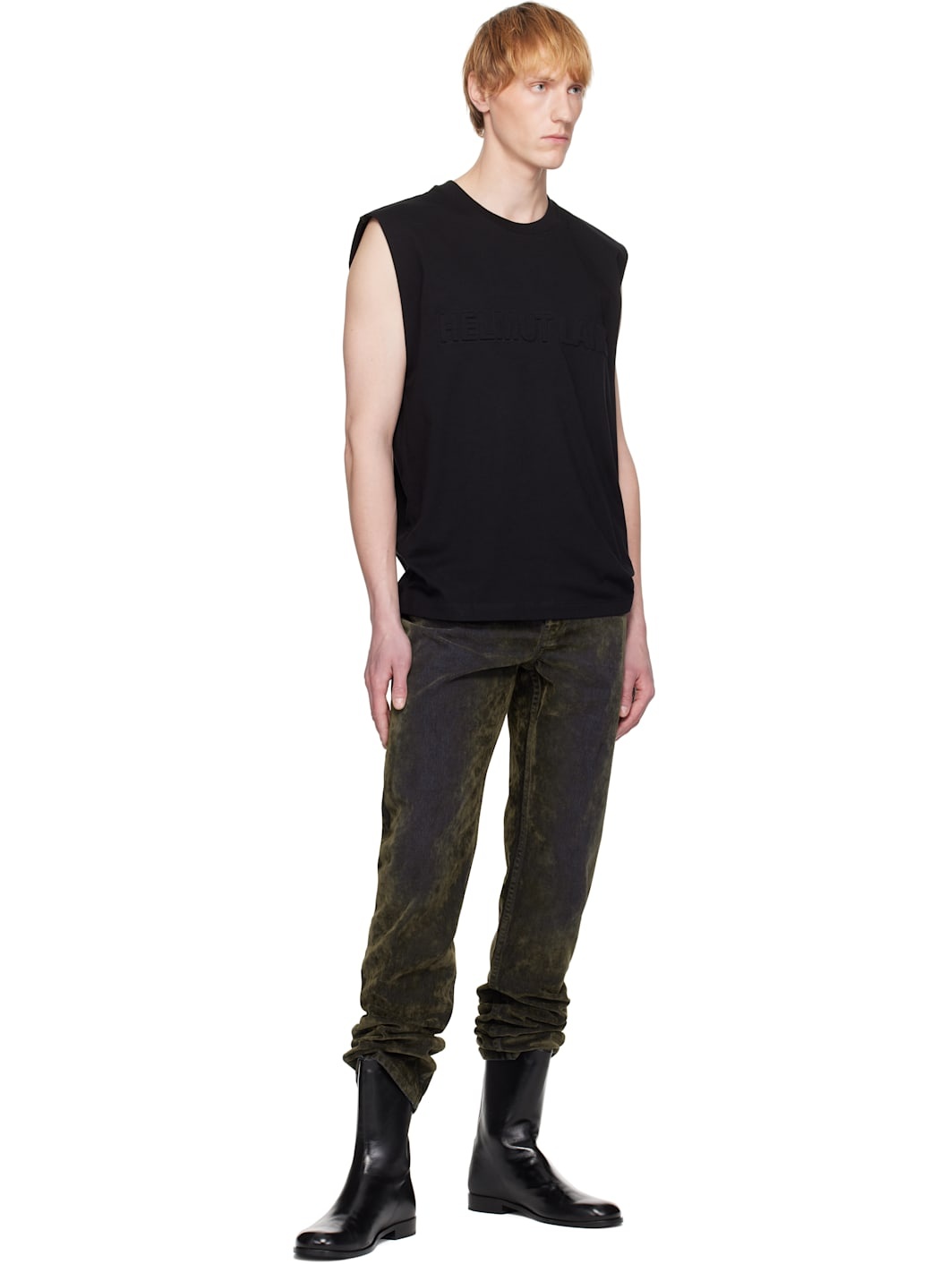 Black Embossed Logo Tank Top - 4