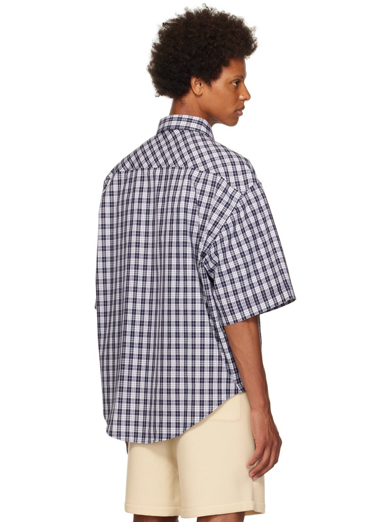 Blue & White Check Shirt 3